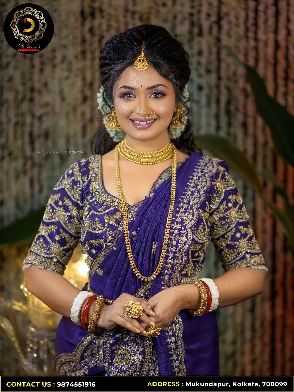 Bridal makeover portrait by Deblina's Makeover
